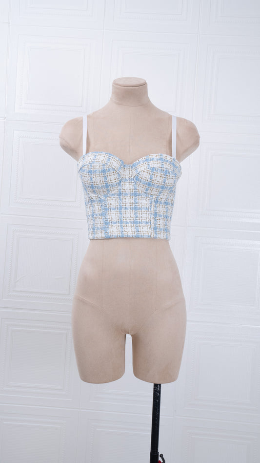 Tweed Charm Corset blue