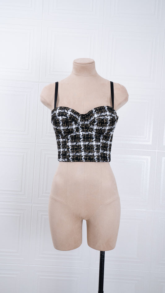 Tweed Charm Corset black