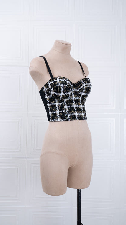 Tweed Charm Corset black