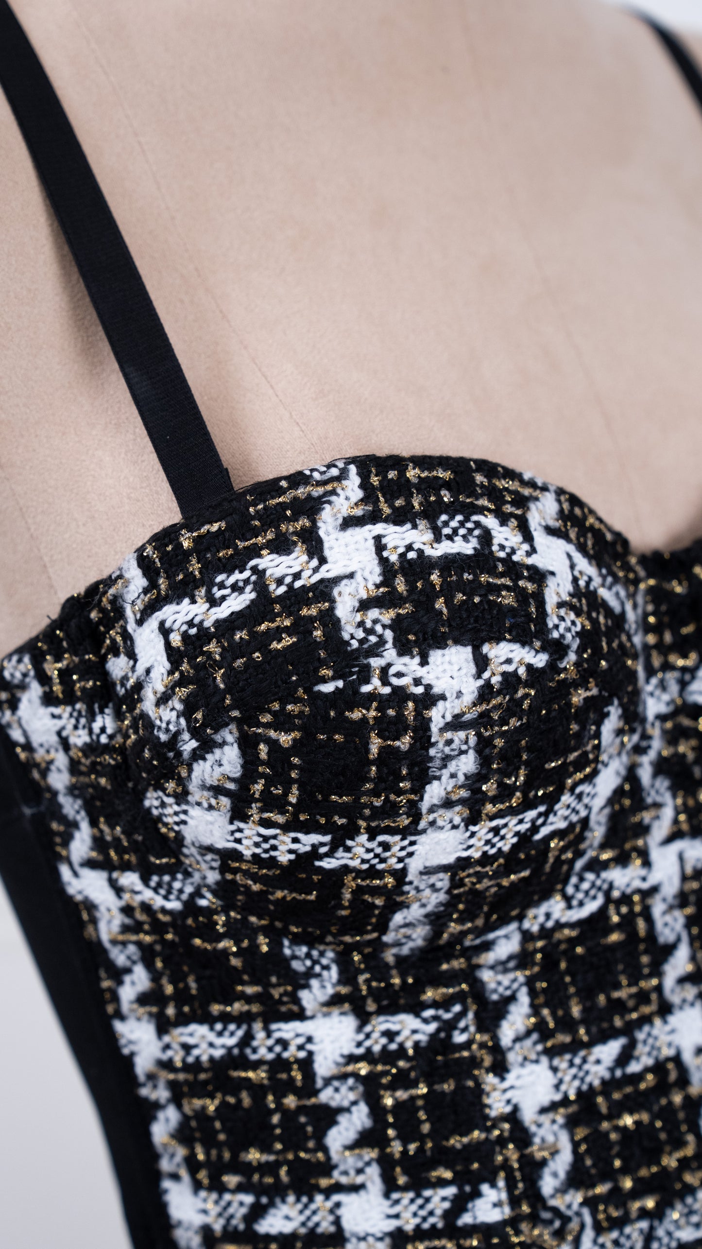 Tweed Charm Corset black