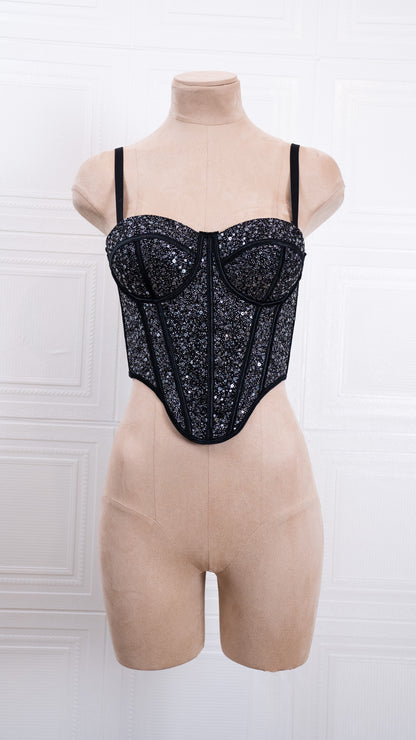Midnight Spark Corset Black