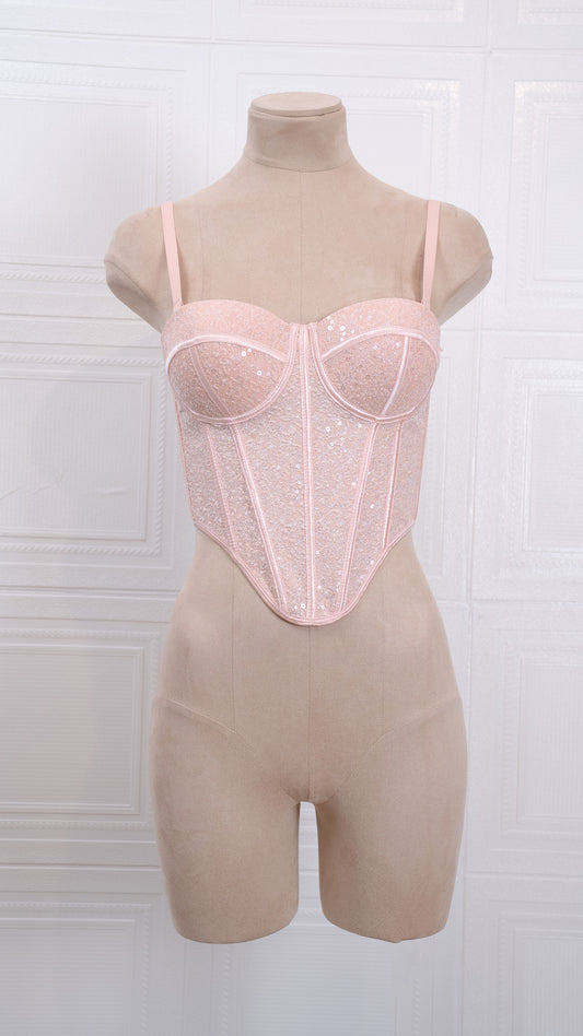 Midnight Spark Corset Pink