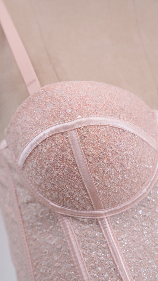 Midnight Spark Corset Pink