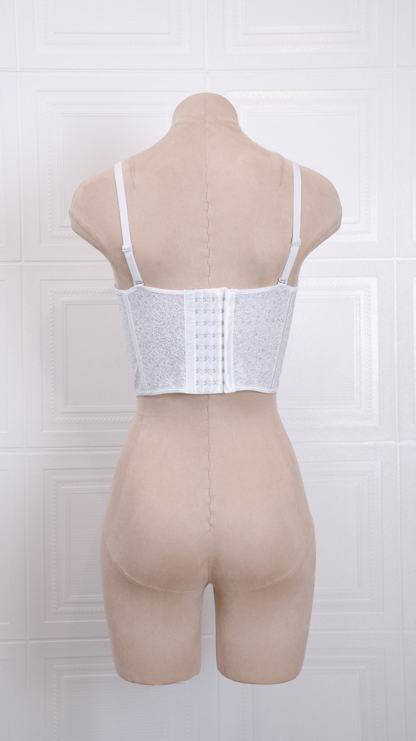Midnight Spark Corset White