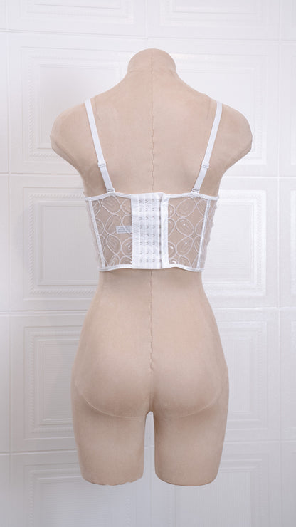 Ethereal Lace Corset White