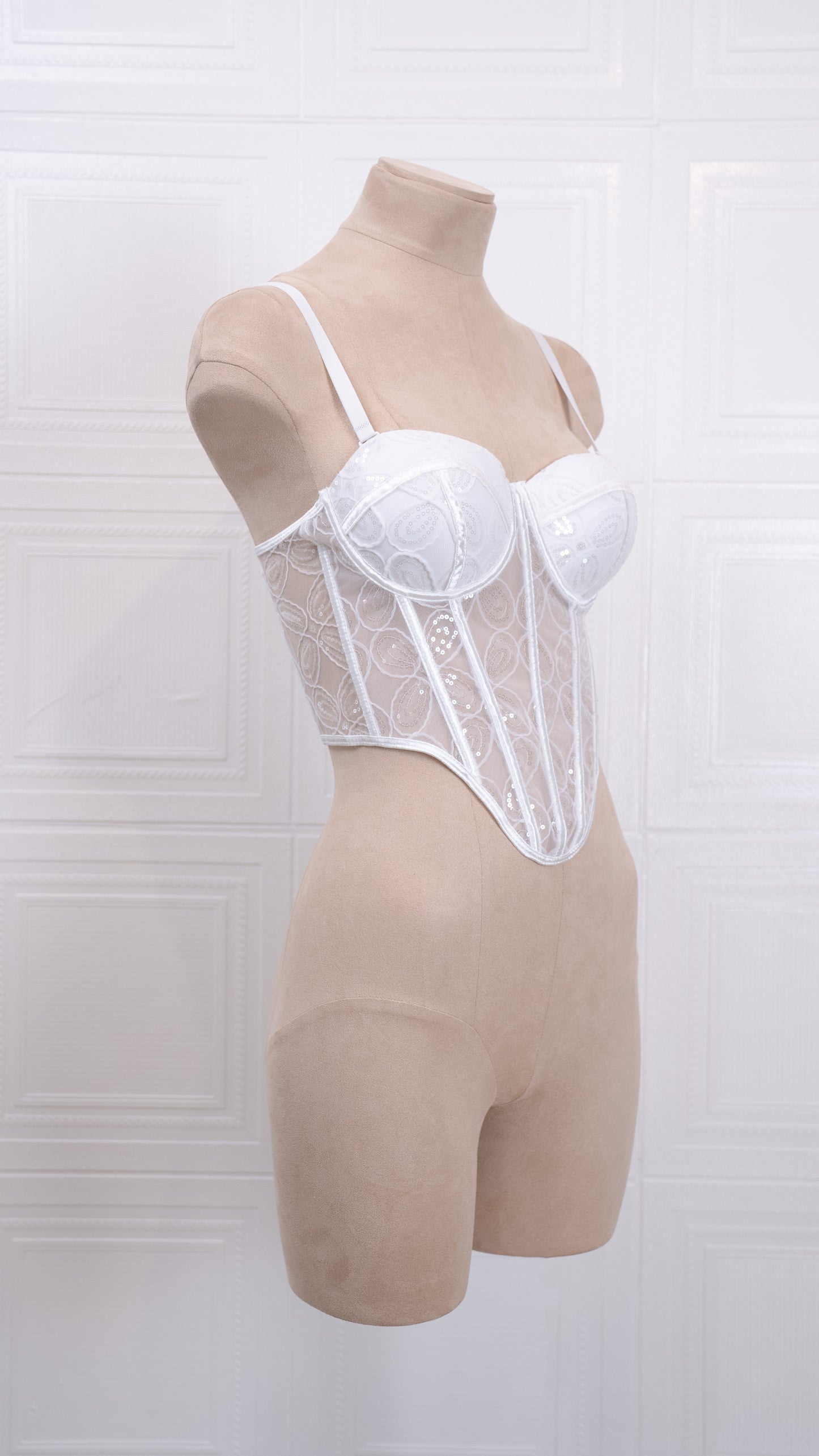 Ethereal Lace Corset White