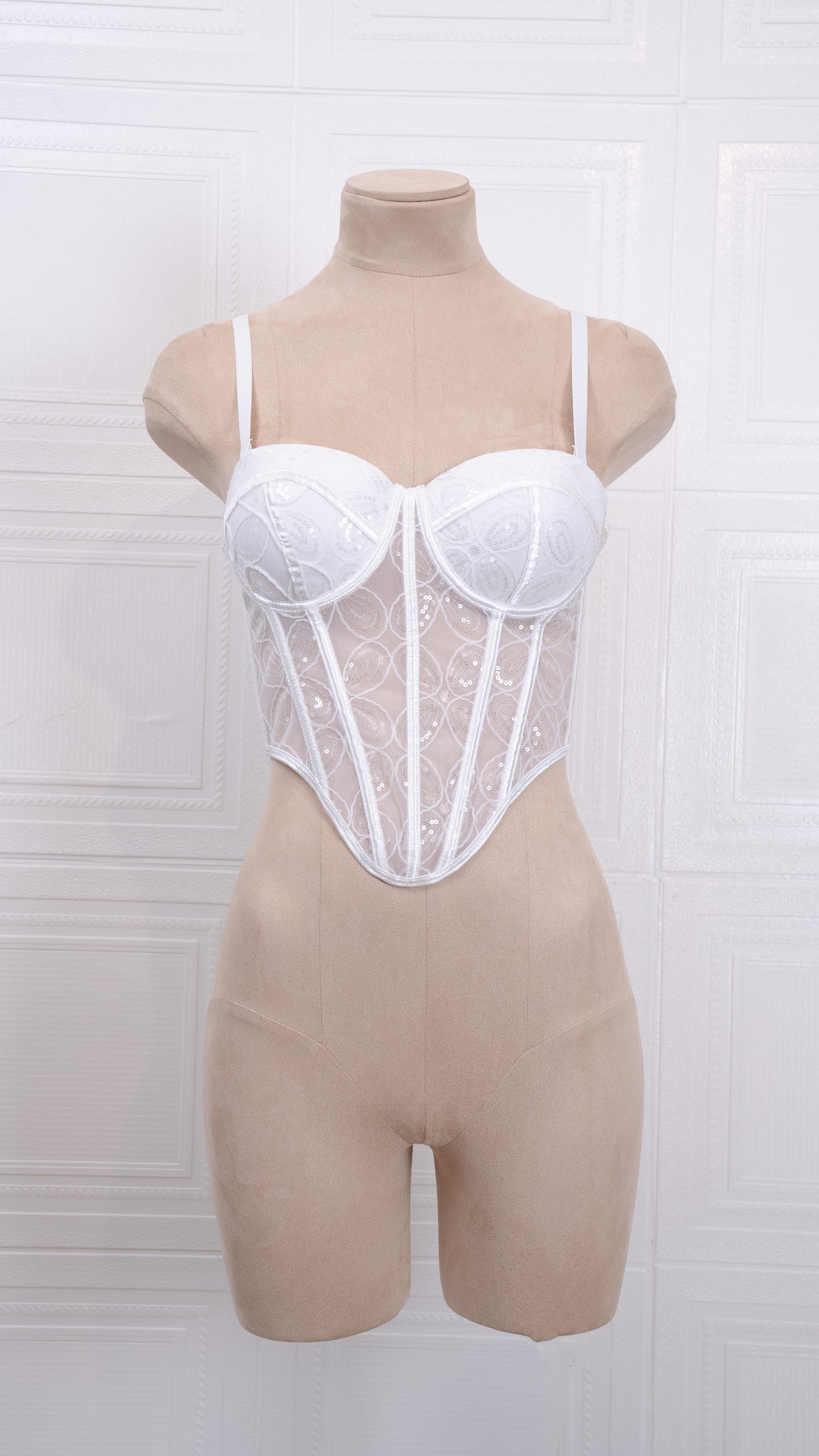 Ethereal Lace Corset White