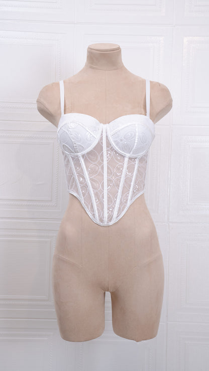 Ethereal Lace Corset White