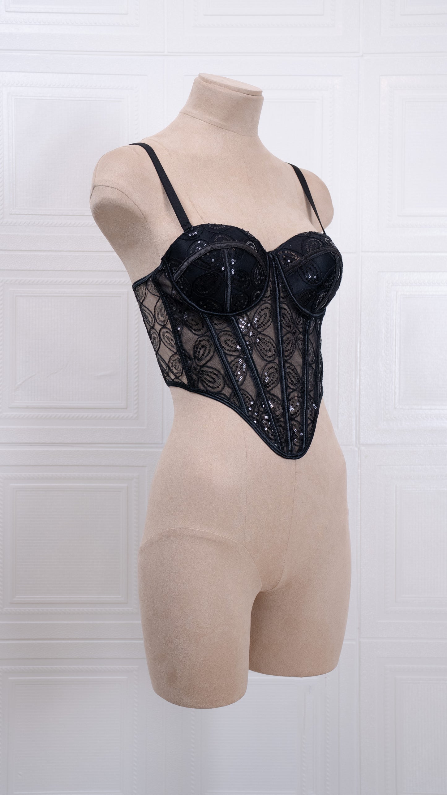 Ethereal Lace Corset Black