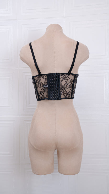 Ethereal Lace Corset Black