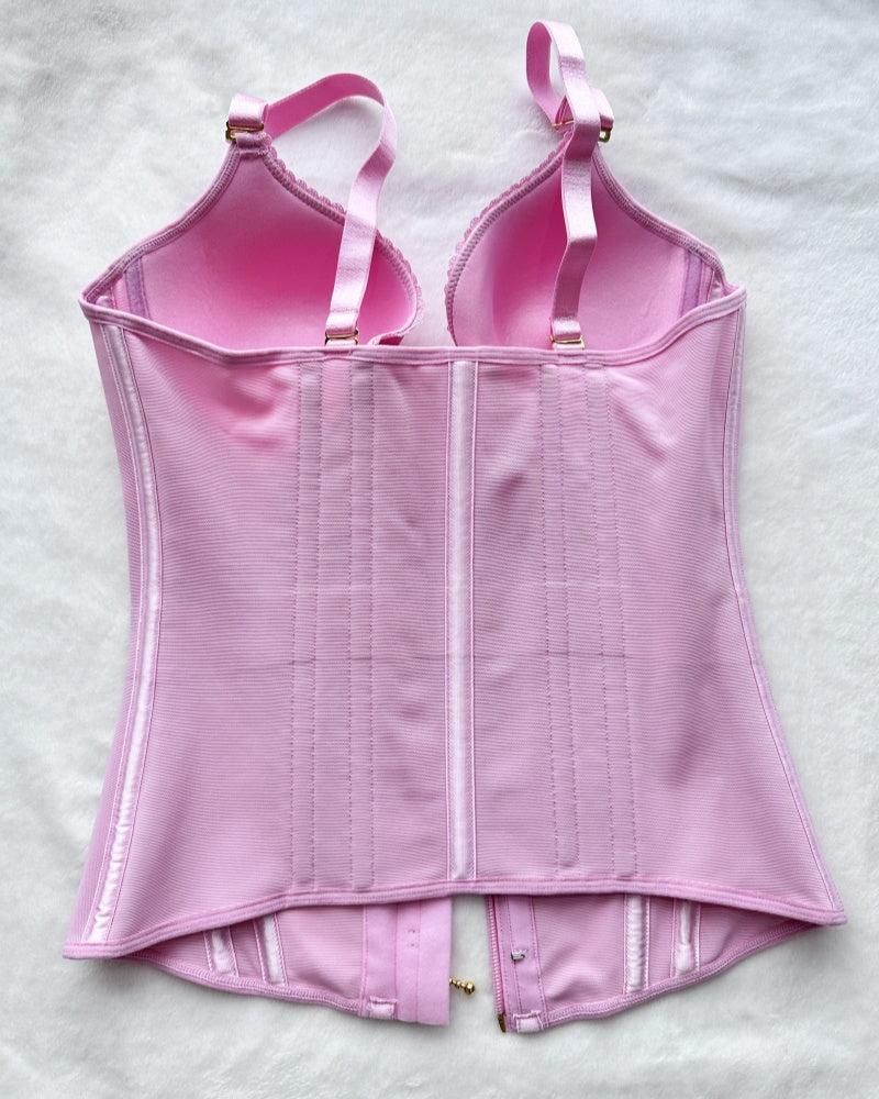 Fajas Colombianas Love Pattern Corset Top Tummy Tuck Waist Trainer