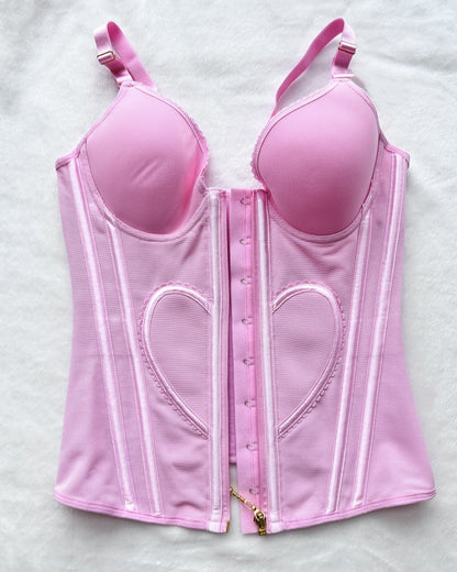 Fajas Colombianas Love Pattern Corset Top Tummy Tuck Waist Trainer