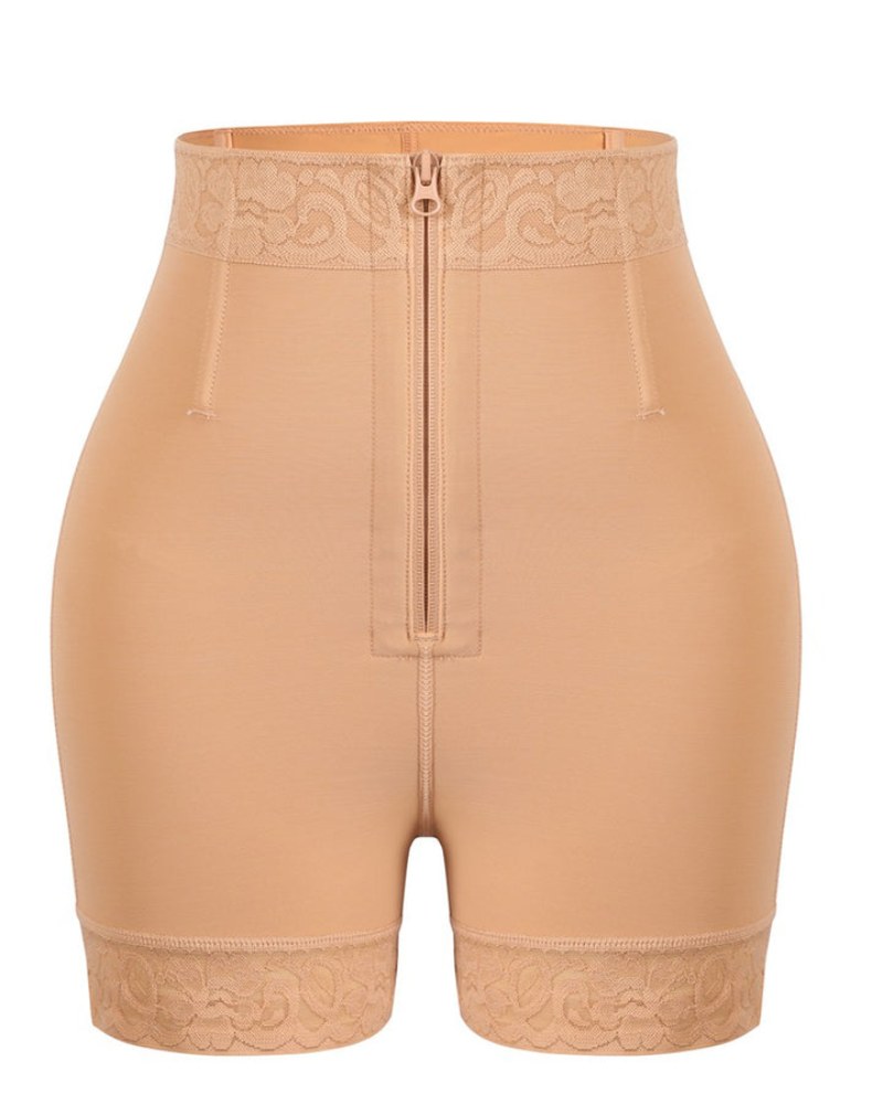 Silkye® Mid Waist Tummy Control Front Zipper High Compression Butt Lifter Shaper Fajas Shorts