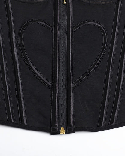 Fajas Colombianas Love Pattern Corset Top Tummy Tuck Waist Trainer