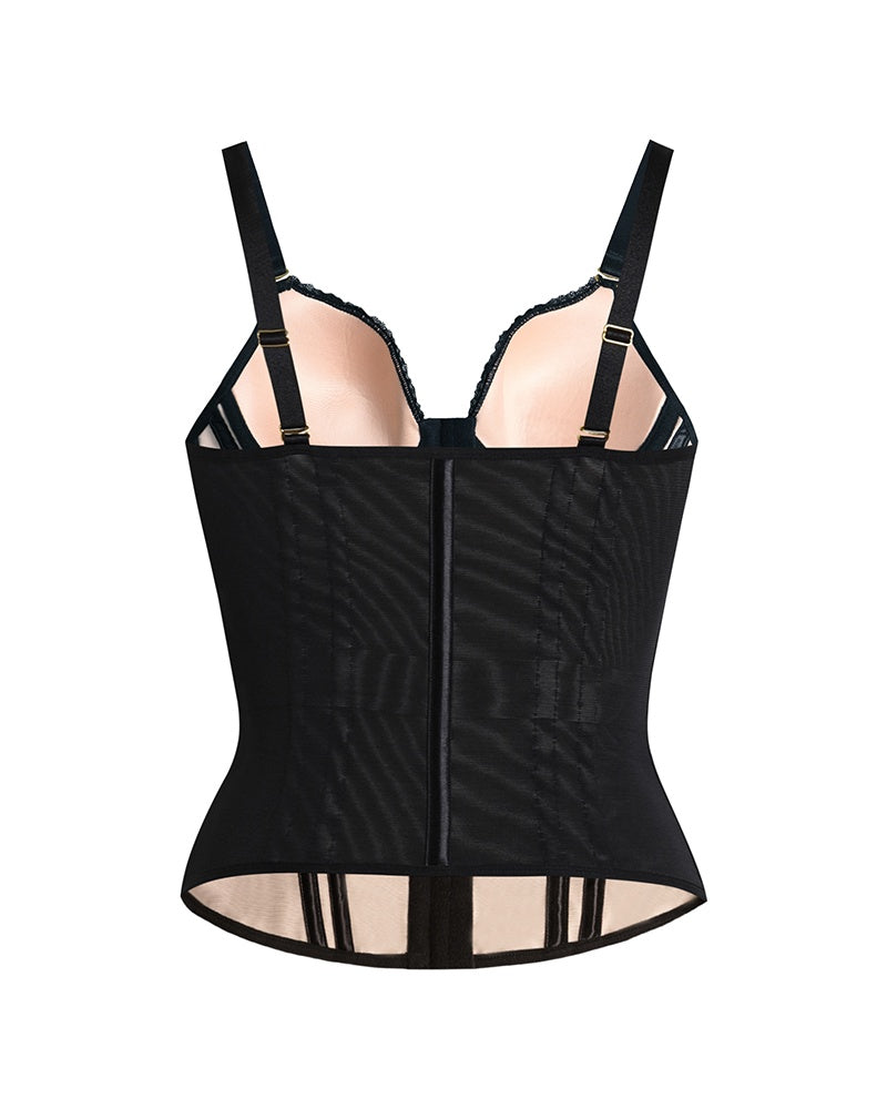 Fajas Colombianas Love Pattern Corset Top Tummy Tuck Waist Trainer