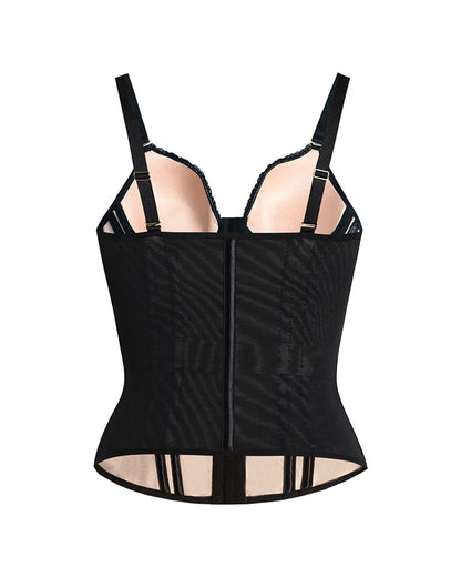 Fajas Colombianas Love Pattern Corset Top Tummy Tuck Waist Trainer