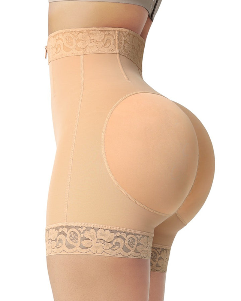 Silkye® Mid Waist Tummy Control Front Zipper High Compression Butt Lifter Shaper Fajas Shorts