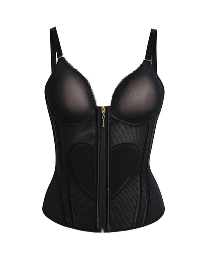 Fajas Colombianas Love Pattern Corset Top Tummy Tuck Waist Trainer