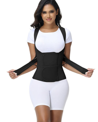 Fajas Colombianas Waist Trainer Posture Corrector Corset With Back Support