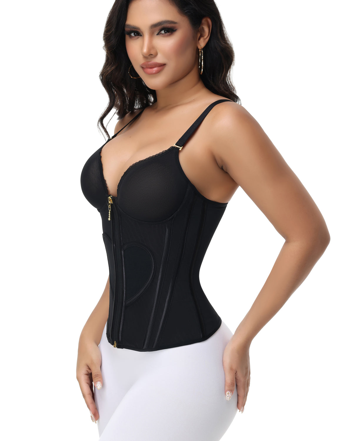 Fajas Colombianas Love Pattern Corset Top Tummy Tuck Waist Trainer